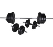 Набор гантели + штанга VidaXL 90375 60.5 kg (Black)