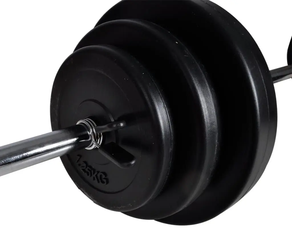 Set gantere + haltera VidaXL 90377 (Black)