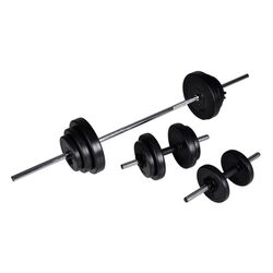 Set gantere + haltera VidaXL 90377 (Black)