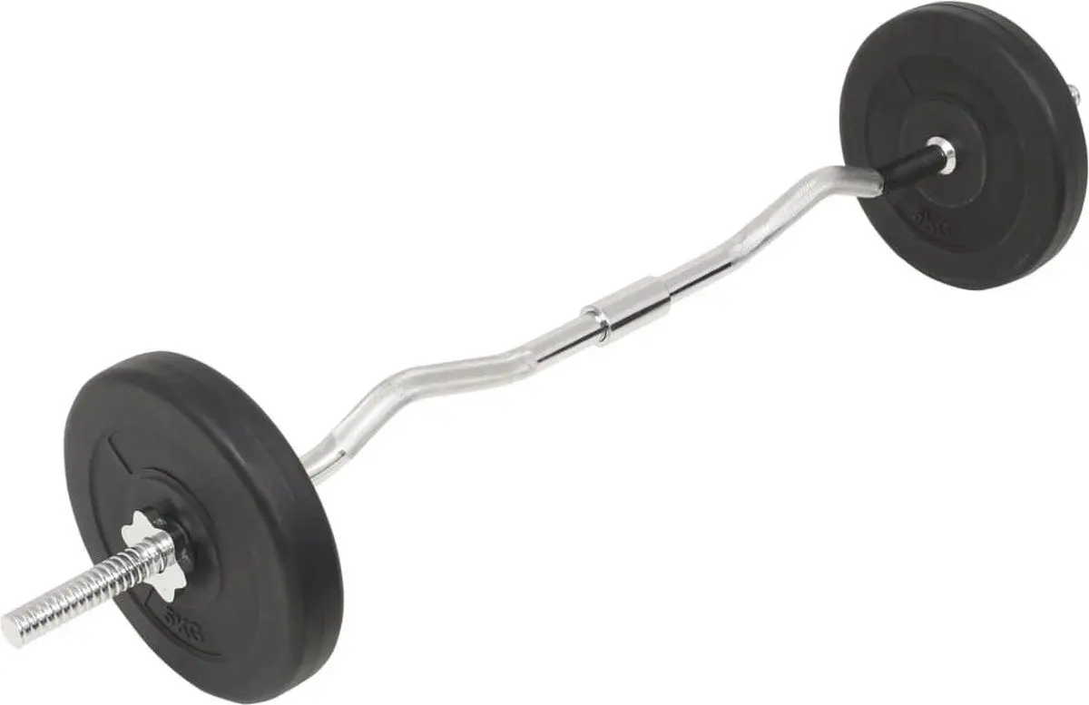 Set gantere + haltera VidaXL 91400 30 kg (Black)