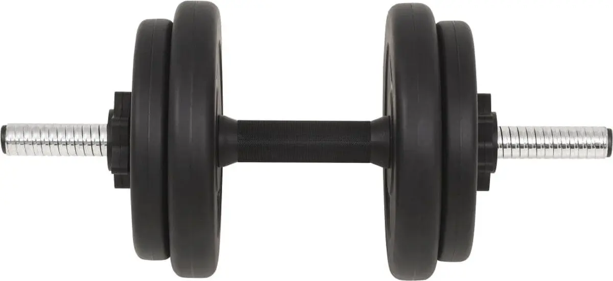 Set gantere + haltera VidaXL 91400 30 kg (Black)