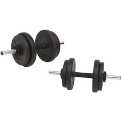 Set gantere + haltera VidaXL 91401 30 kg (Black) Thumb