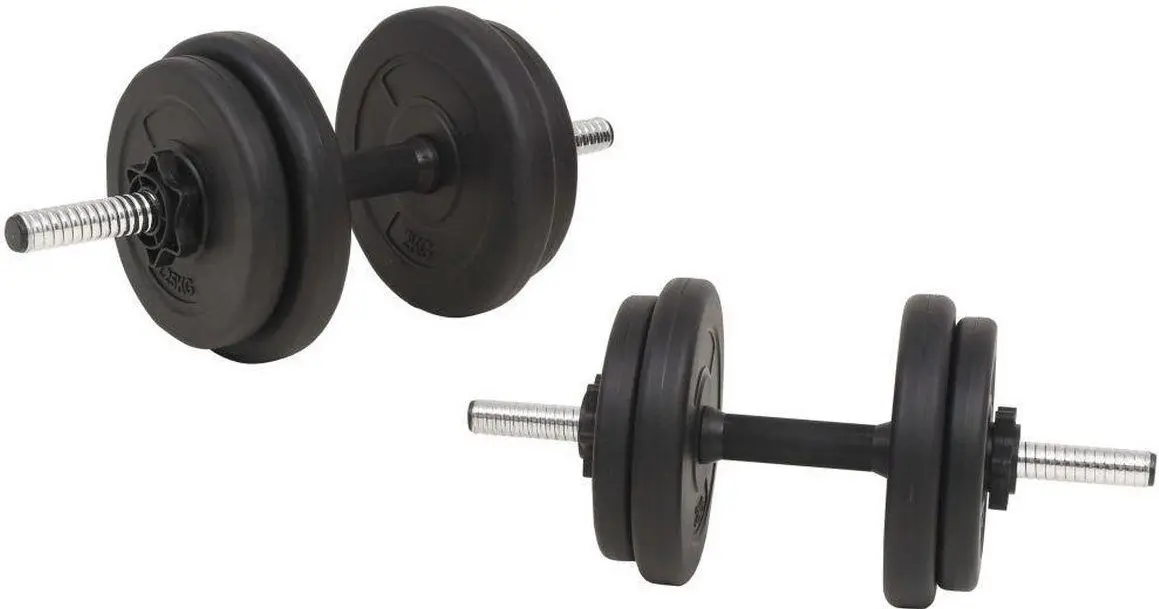 Set gantere + haltera VidaXL 91401 30 kg (Black)