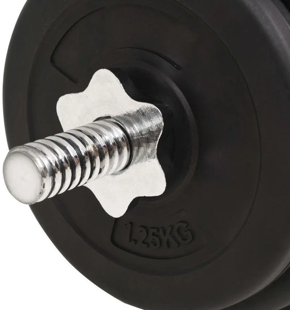 Set gantere + haltera VidaXL 91401 30 kg (Black)