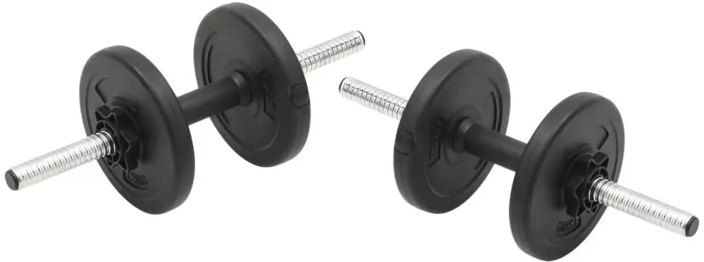 Set gantere + haltere VidaXL 93589 30kg (Black)