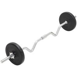 Set gantere + haltere VidaXL 93589 30kg (Black) Thumb