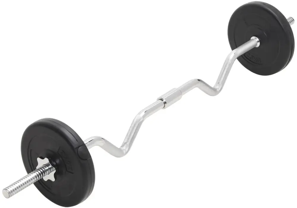 Set gantere + haltere VidaXL 93589 30kg (Black)