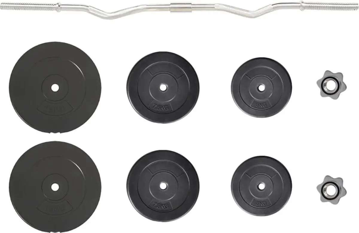 Haltera VidaXL 3145018 60kg (Black)