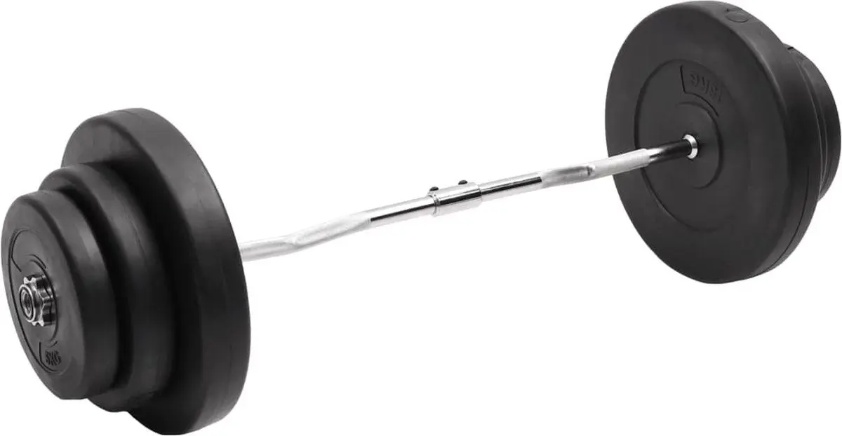 Haltera VidaXL 3145018 60kg (Black)