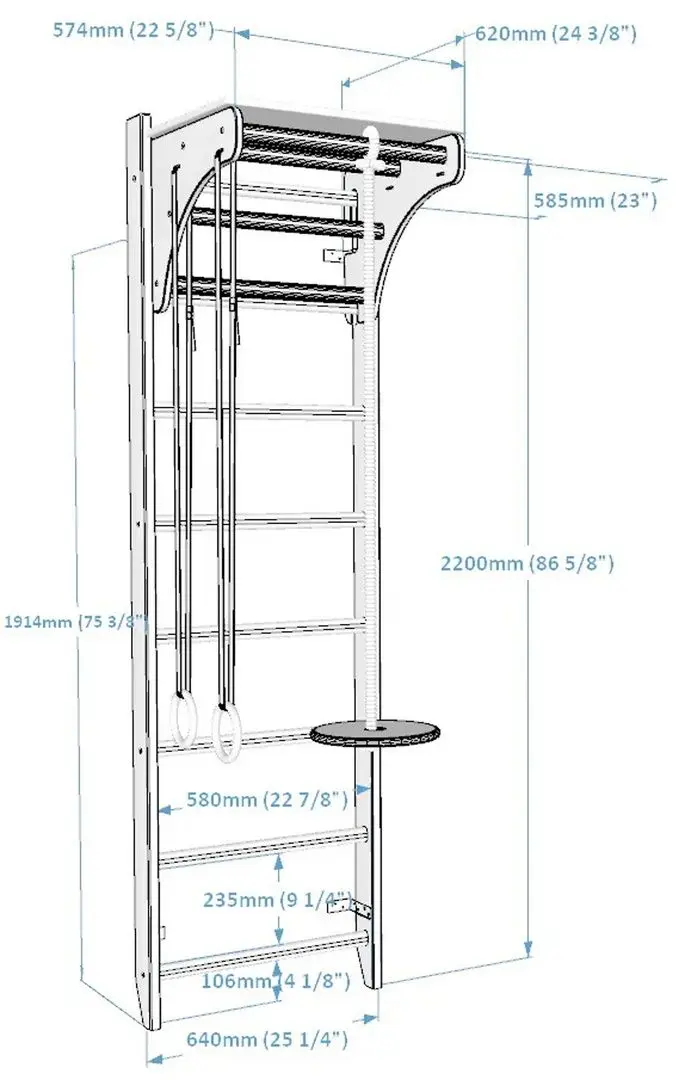 Шведская стенка BenchK 112 + A204 (Wood) - 2