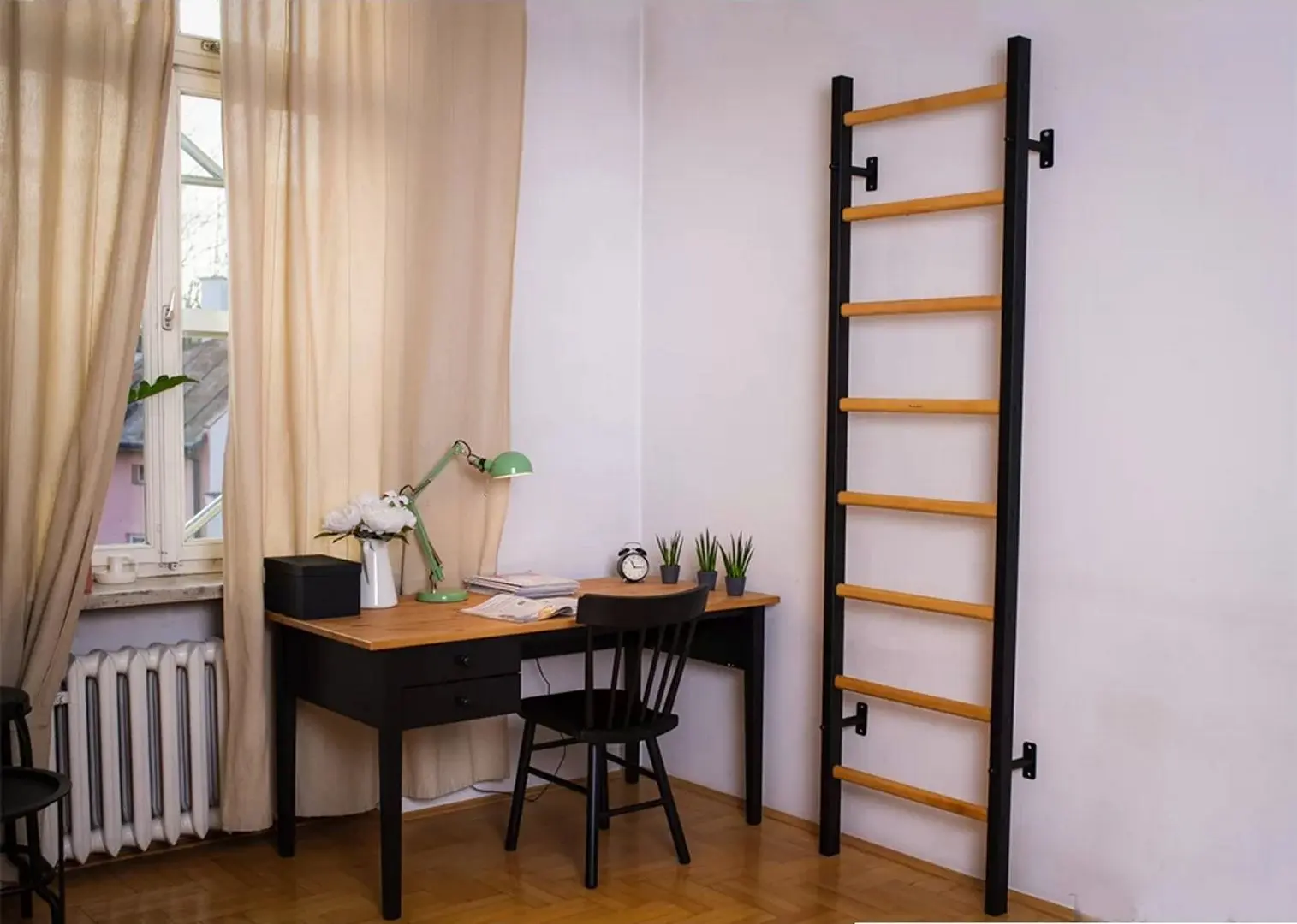 Spalier suedez BenchK 210B (Black/Wood)