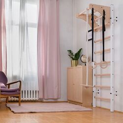 Шведская стенка BenchK 211W + A076 (White/Wood) Thumb