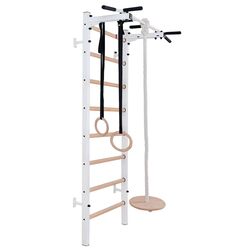 Шведская стенка BenchK 221W + A204 (White/Wood)