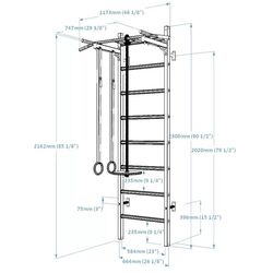 Шведская стенка BenchK 221W + A204 (White/Wood) Thumb