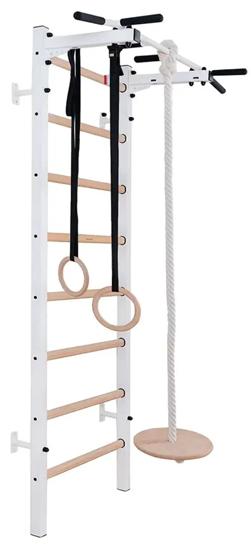 Шведская стенка BenchK 221W + A204 (White/Wood)