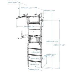 Шведская стенка BenchK 232W (White/Wood) Thumb