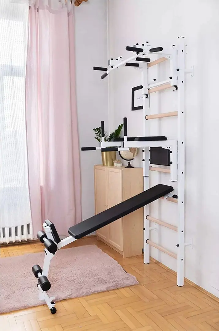 Шведская стенка BenchK 233W (White/Wood)