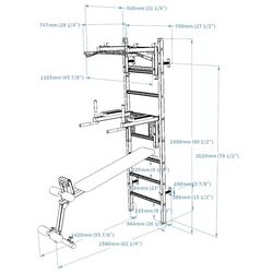 Шведская стенка BenchK 233W (White/Wood) Thumb