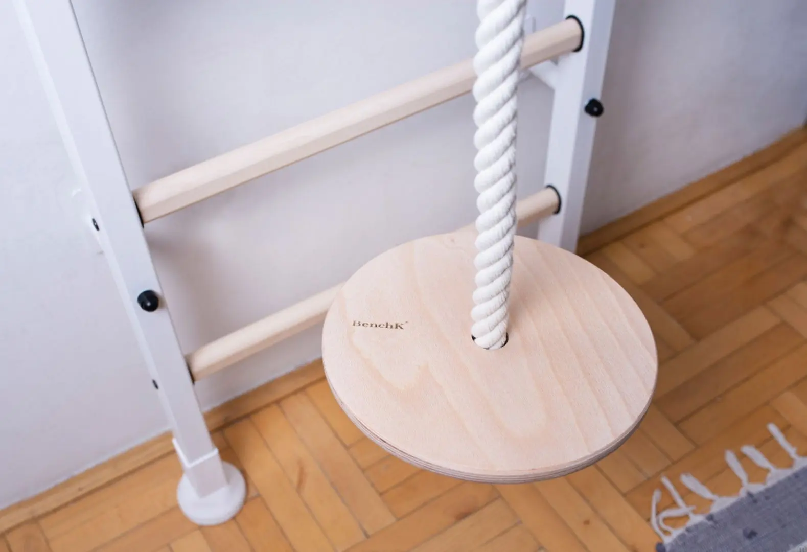 Шведская стенка BenchK 522W+A204 (White/Wood)