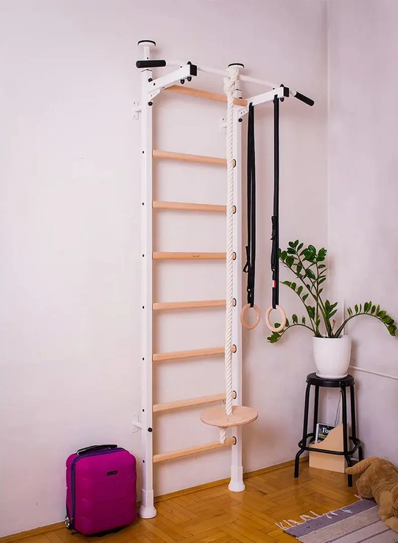 Шведская стенка BenchK 522W+A204 (White/Wood)