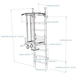 Шведская стенка BenchK 522W+A204 (White/Wood) Thumb