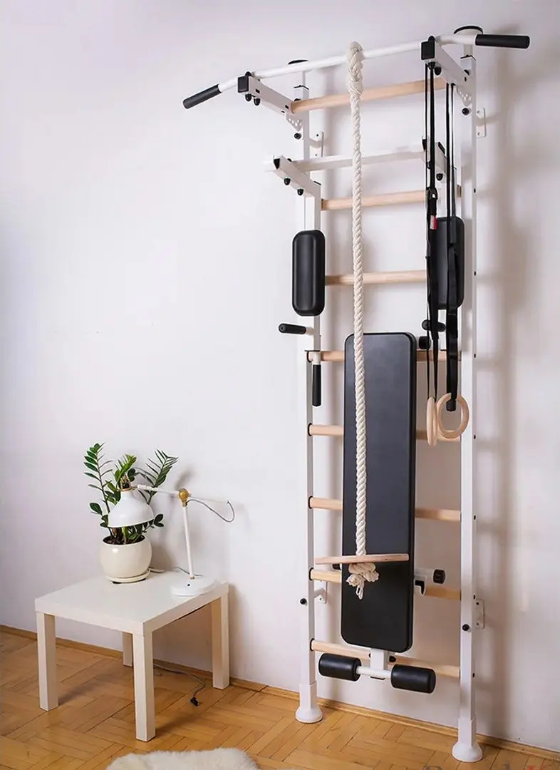 Шведская стенка BenchK 523W+A204 (White/Wood)