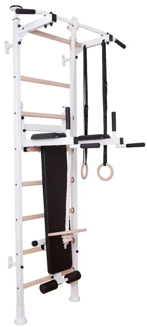 Шведская стенка BenchK 523W+A204 (White/Wood)