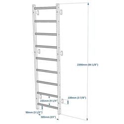 Шведская стенка BenchK 700B (Black/Natural) Thumb
