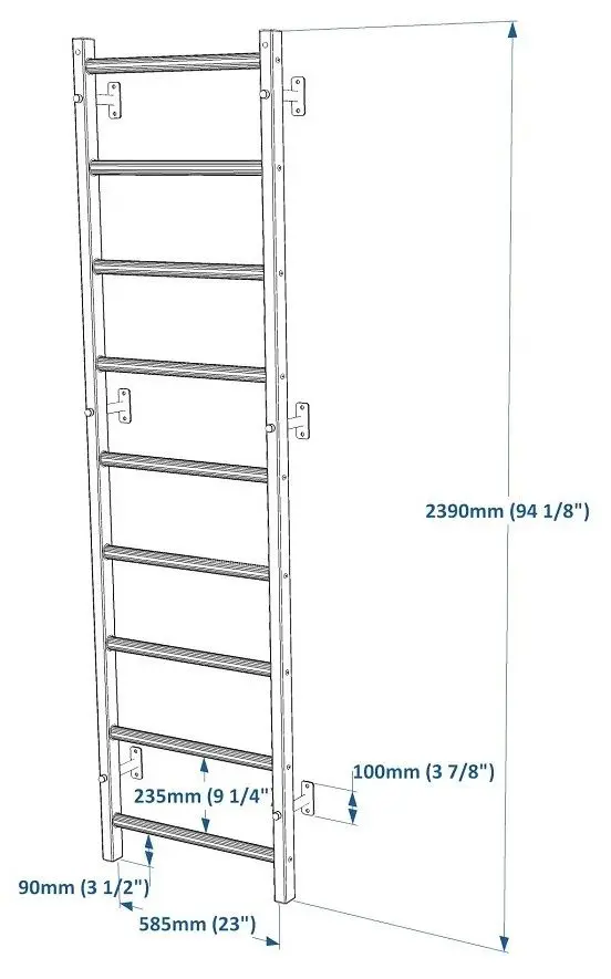 Шведская стенка BenchK 700B (Black/Natural)