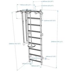 Шведская стенка BenchK 721B + A076 (Black/Wood) Thumb