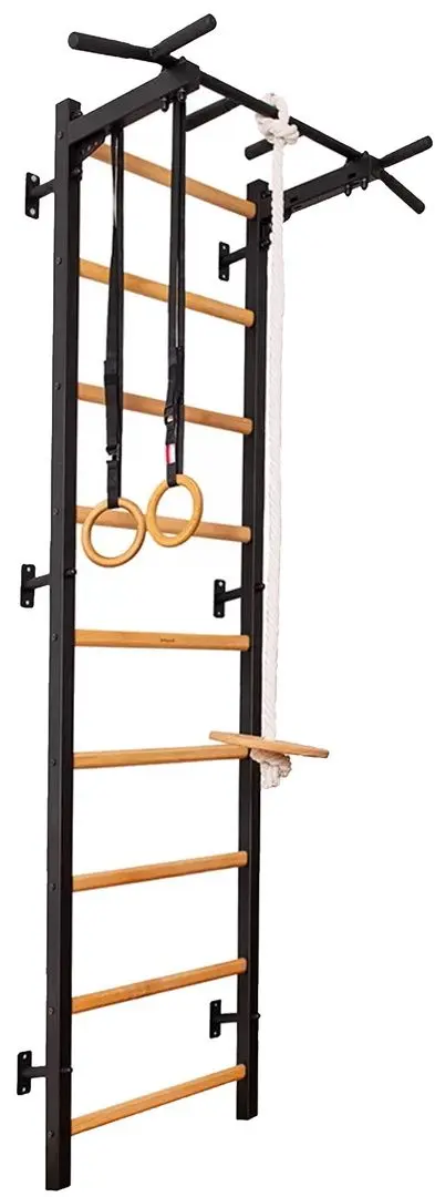 Шведская стенка BenchK 721B + A076 (Black/Wood)