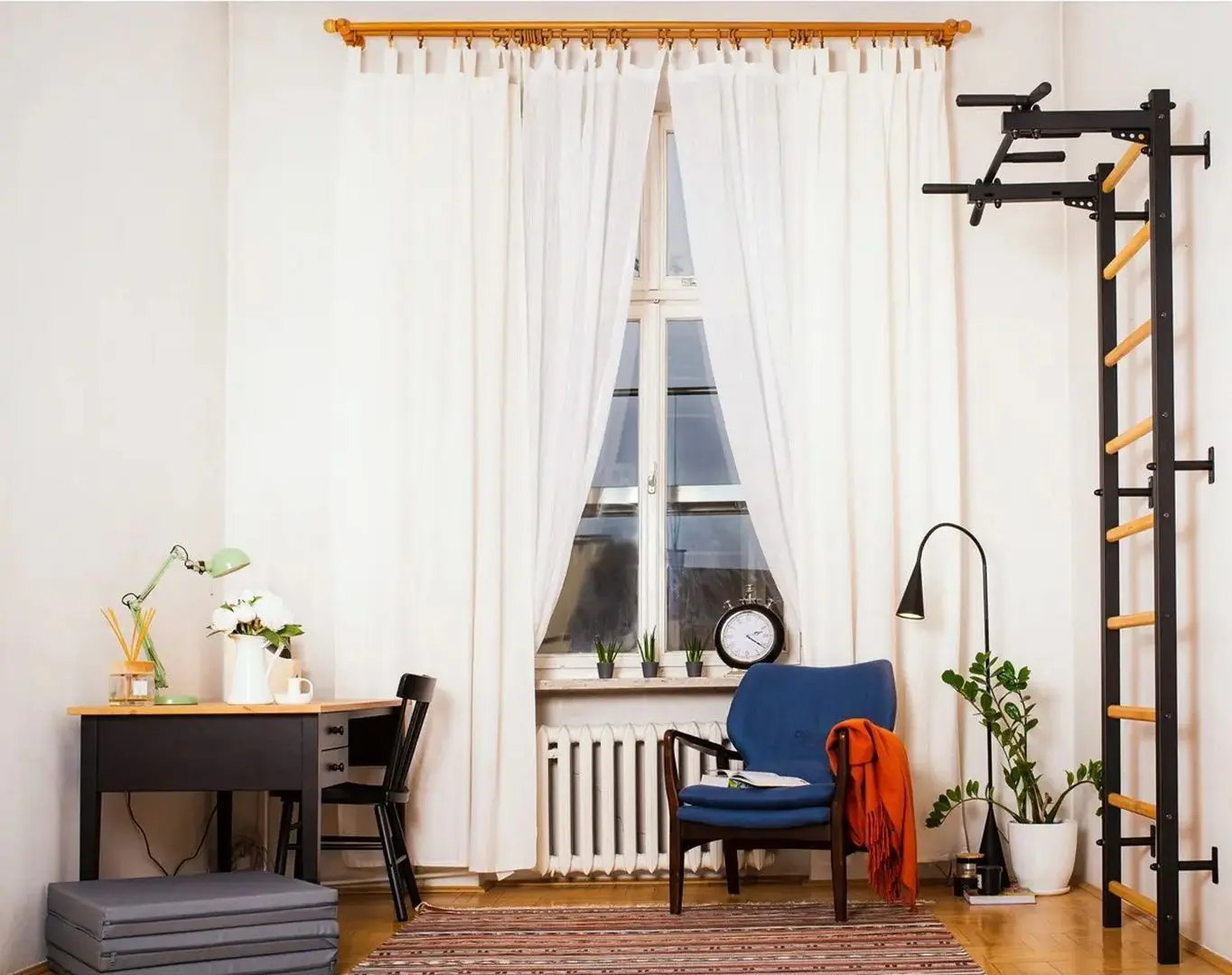 Шведская стенка BenchK 721B (Black/Wood)