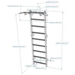 Шведская стенка BenchK 721B (Black/Wood) Thumb