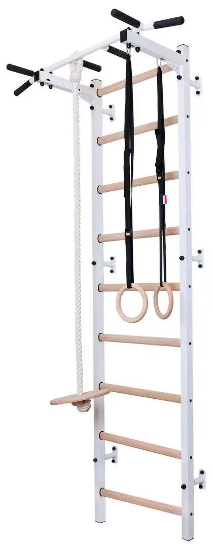Шведская стенка BenchK 721W + A204 (White/Wood) - 2