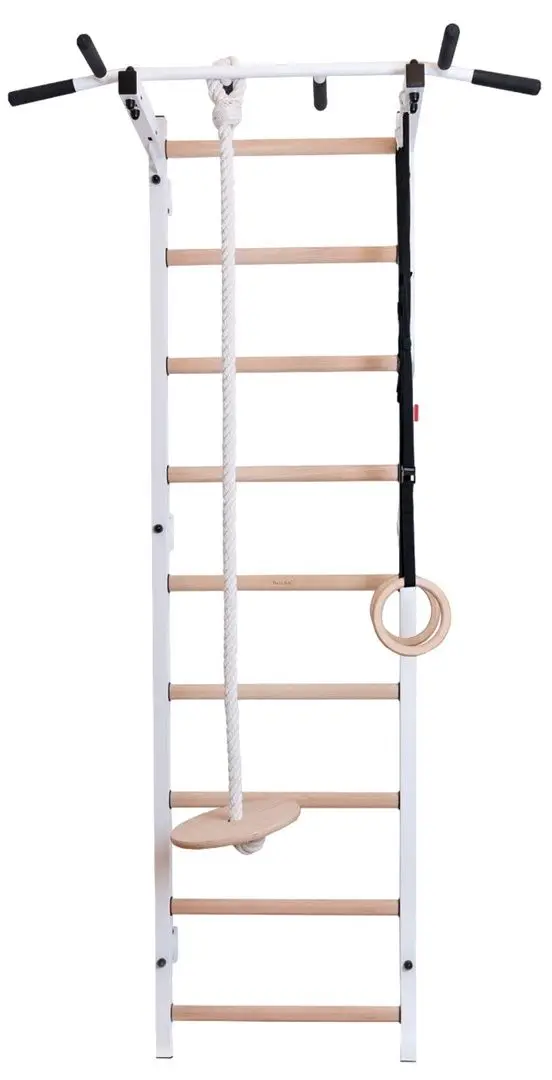 Шведская стенка BenchK 721W + A204 (White/Wood)