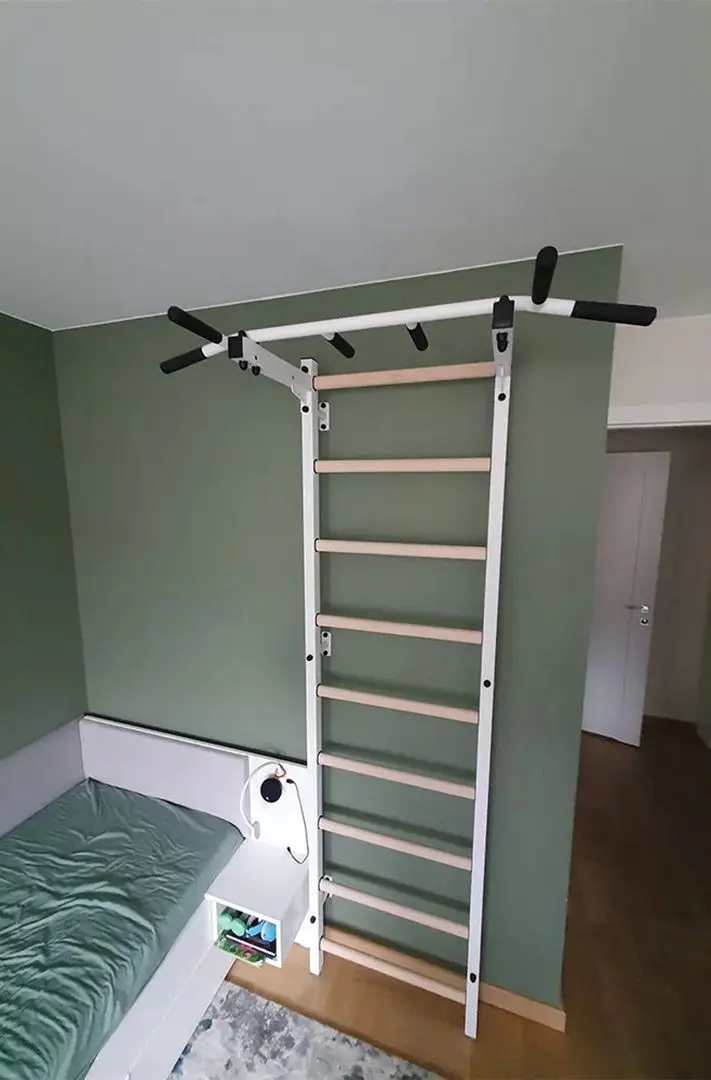 Шведская стенка BenchK 721W (White/Wood)