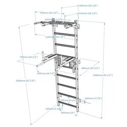 Шведская стенка BenchK 722B (Black/Wood) Thumb