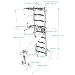 Шведская стенка BenchK 723B (Black/Wood) Thumb
