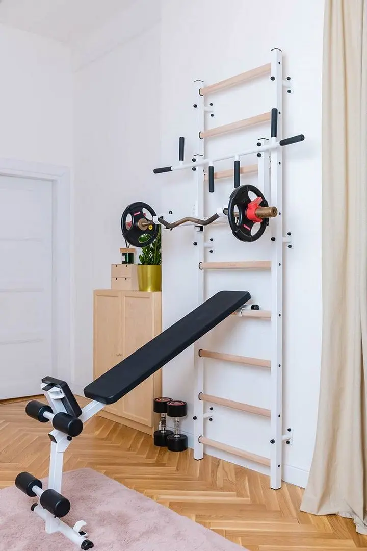 Шведская стенка BenchK 723W (White/Wood)