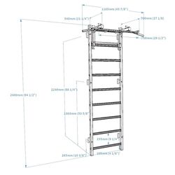 Шведская стенка BenchK 731B (Black/Wood) Thumb