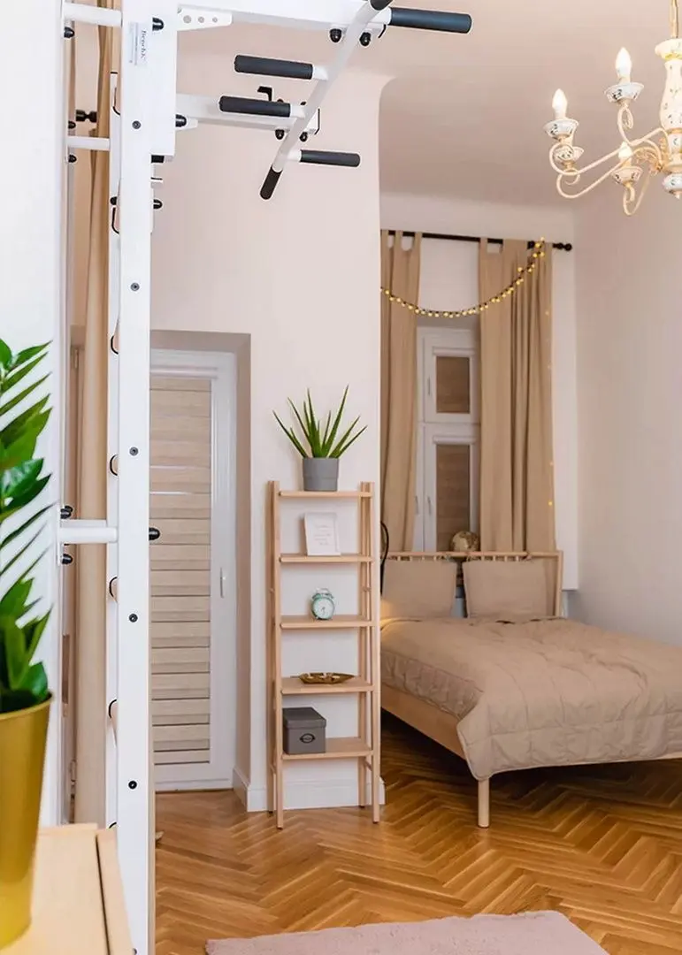 Шведская стенка BenchK 731W (White/Wood)