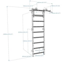 Шведская стенка BenchK 731W (White/Wood) Thumb