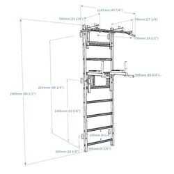 Шведская стенка BenchK 732B (Black/Wood) Thumb