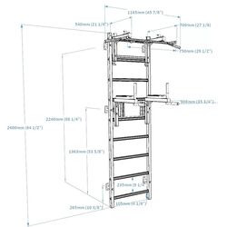 Spalier suedez BenchK 732W (Black/Wood) Thumb