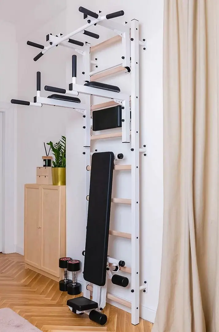 Шведская стенка BenchK 733W (White/Wood)