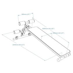 Скамья для шведской стенки BenchK B1W (White/Black) Thumb