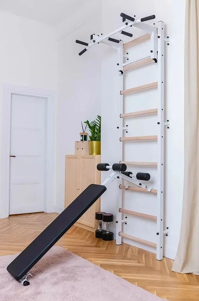 Скамья для шведской стенки BenchK B1W (White/Black) - 4