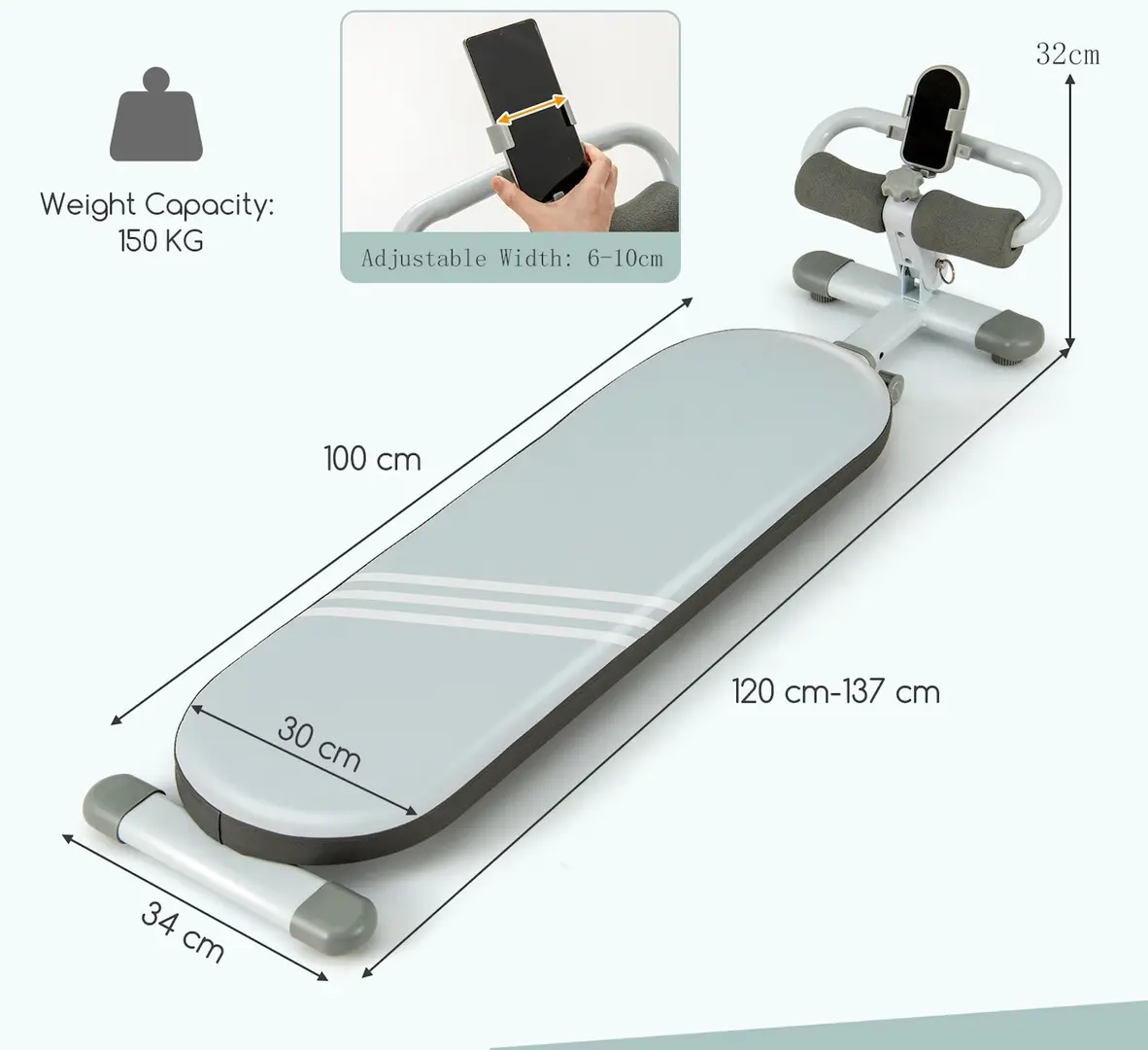 Banca abdominala Costway FH10108BL (Blue)