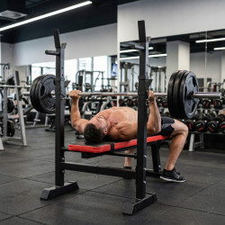 Banca pentru antrenament de forta Funfit Gym&Fitness 4807 (Black/Red) Thumb