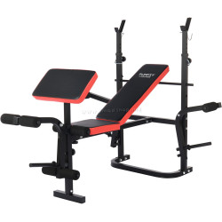 Banca pentru antrenament de forta Funfit Gym&Fitness 4807 (Black/Red)
